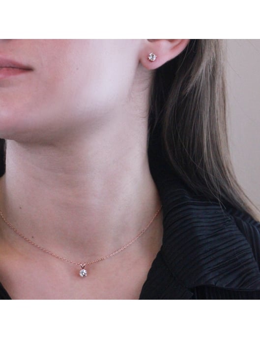 Parure et Coffret Mary - Oder Rosé et Cristal - Image 2