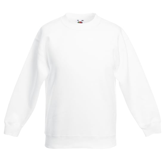 Fruit Of The Loom Kids Unisex Classic 80/20 Set-In Sweatshirt (White)