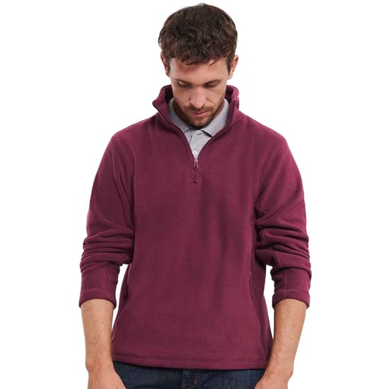 Russell - Fleece-Oberteil Reißverschluss für Herren - Für Außen (Burgunderrot) - Image 4