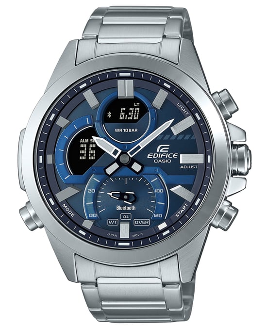 Casio Edifice Herren-Silberuhr ECB-30D-2AEF - Image 1