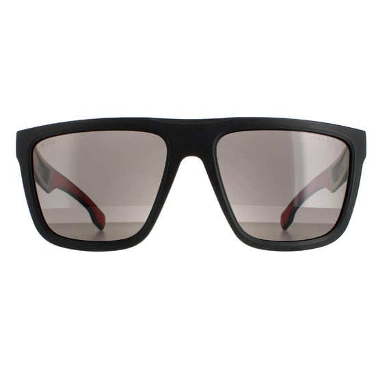 Hugo Boss Square Mens Matte Black Grey Polarized BOSS 1451/S
