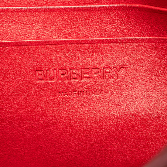 Vintage Burberry TB Monogramm Nylon Paddy Crossbody Orange - Image 5