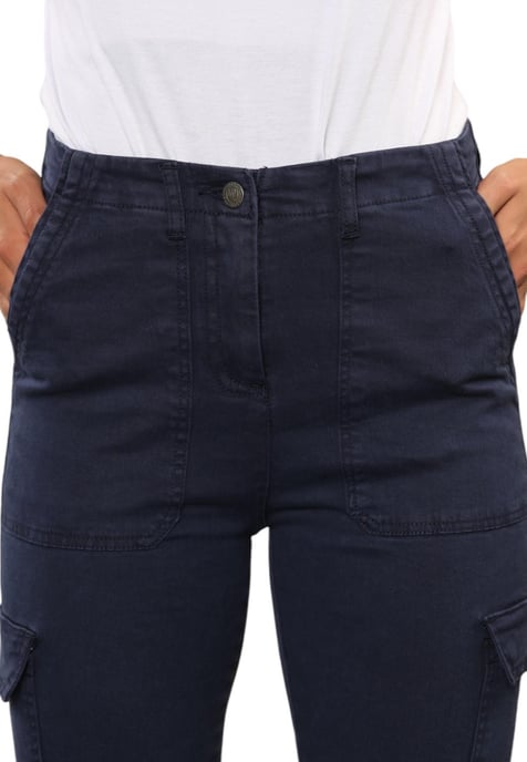 MYT Womens Cargo Chino Knöchel Grazer Hose in Navy - Image 4