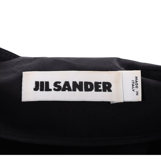 Jil Sander Faltendes Minikleid aus schwarzer Baumwolle - Image 4