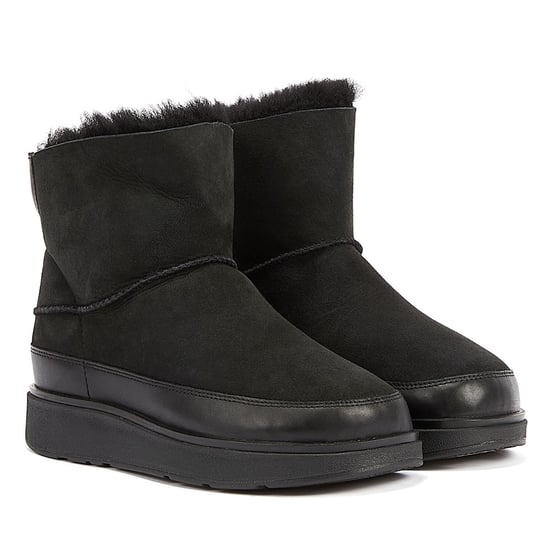 FitFlop Shearling Women's Schwarze Stiefel - Image 1