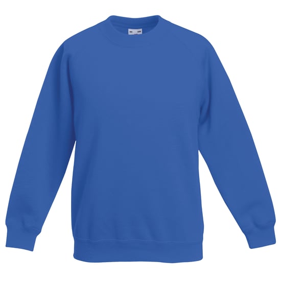 Fruit Of The Loom Kinder Unisex Raglan Ärmel Sweatshirt (Packung mit 2) (Royal) - Image 1