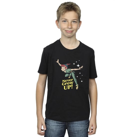 Disney Boys Peter Pan Never Grow Up T-Shirt (Black)
