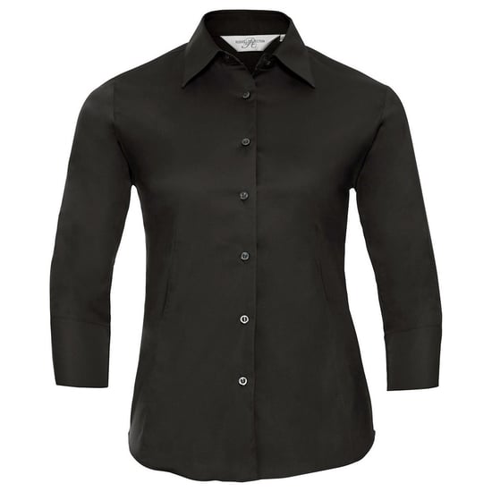 Russell Collection - Formelles Hemd Pflegeleicht für Damen 3/4 Ärmel (Schwarz) - Image 1