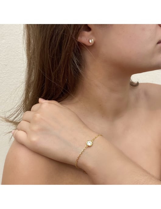 Geburtsstein Mond Set - Gold und Kristall - Image 2