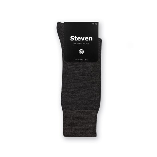 Herren Merinowolle Socken | Steven | Warm gestrickt gerippte Kleid Socken - Charcoal - Image 2