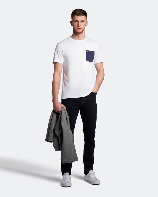 Lyle & Scott T-Shirt mit Kontrasttaschen in Multicolour - Image 2