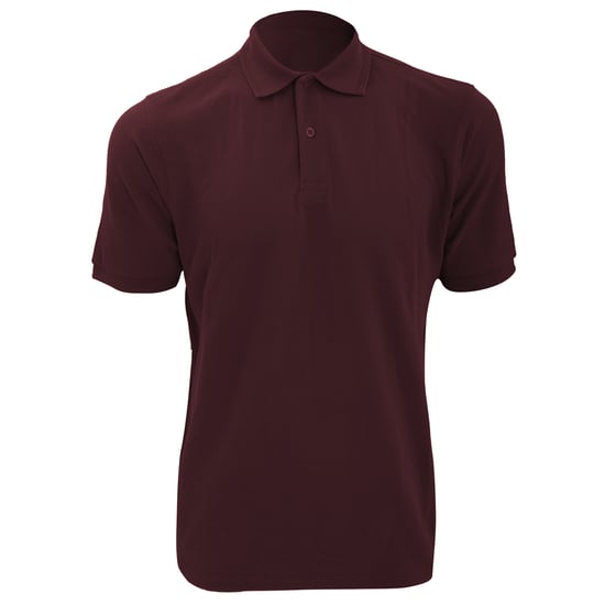 Russell Mens Ripple Kragen & Manschette Kurzarm-Poloshirt (Burgund) - Image 1