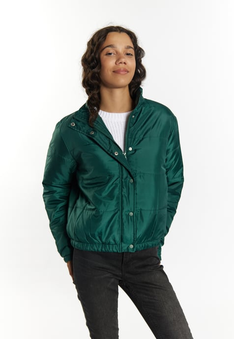 Mymo Leicht wattierte Blousonjacke Damen dunkelgrün - Image 3