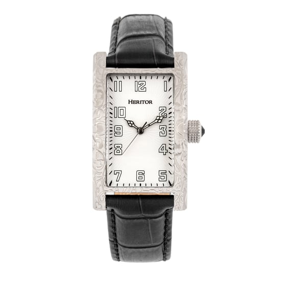 Montre automatique Heritor Jefferson à bracelet en cuir - Image 1