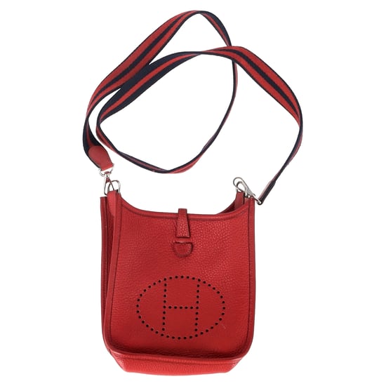 Hermès Evelyn TPN Mini 16 Tasche aus rotem Leder - Image 1
