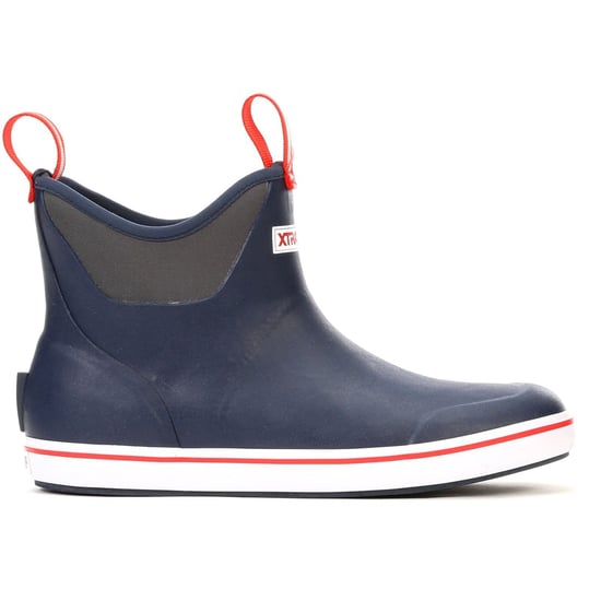 Xtratuf Ankle Deck Gummistiefel Navy/Rot Wellington Boots - Image 4