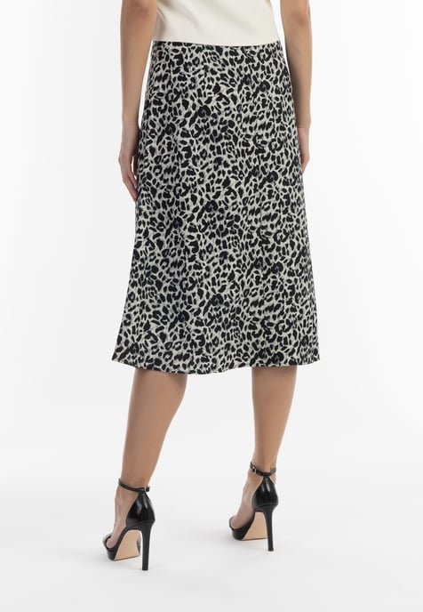 faina midi skirt with leo print caneva