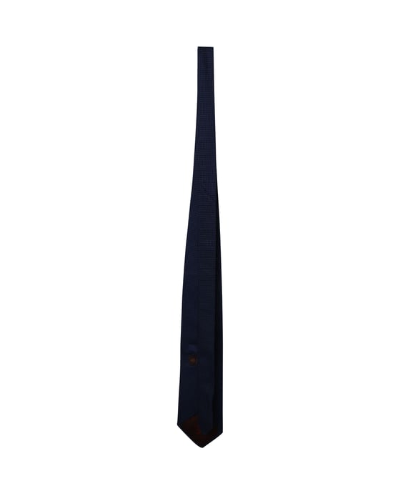 Maulbeerbaum-Fensterpaneel-Druck Krawatte aus marineblauem Seide - Image 2