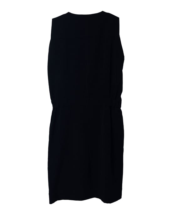 Balenciaga V-Ausschnitt Sheath-Kleid aus schwarzem Triacetat - Image 4