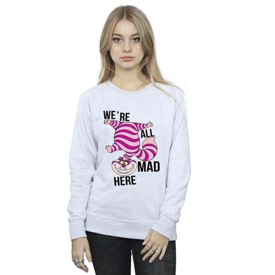 Disney Frauen/Damen Alice im Wunderland Alle verrückt hier Sweatshirt (Sport grau) - Image 2