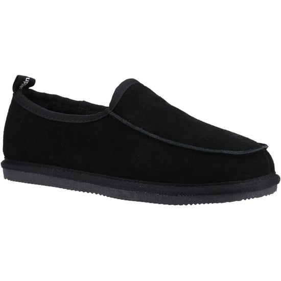 Hush Puppies Charles Wildleder Herren Schwarz Pantoffeln - Image 1