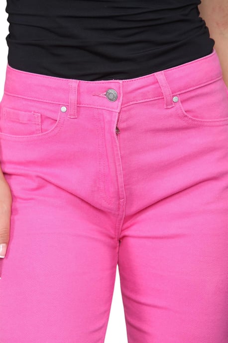 M&Co Damen-Mom-Jeans mit hohem Bund und schmal zulaufendem, geradem Bein in Rosa - Image 4