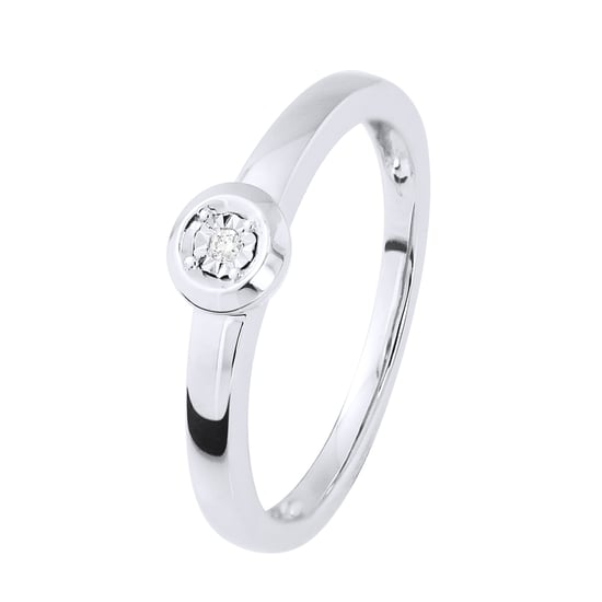 Diamond Solitaire Ring 0.010 0.50 Cts Cts Illusion White Gold