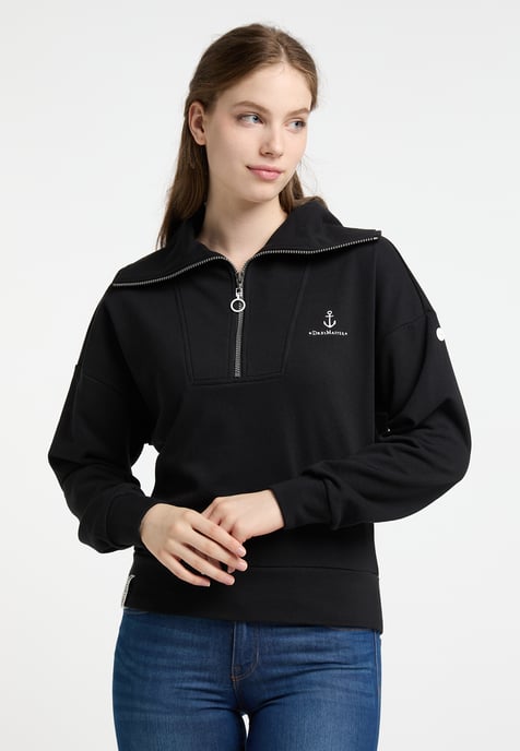 Dreimaster Oversized Sweatshirt Damen Schwarz - Image 2