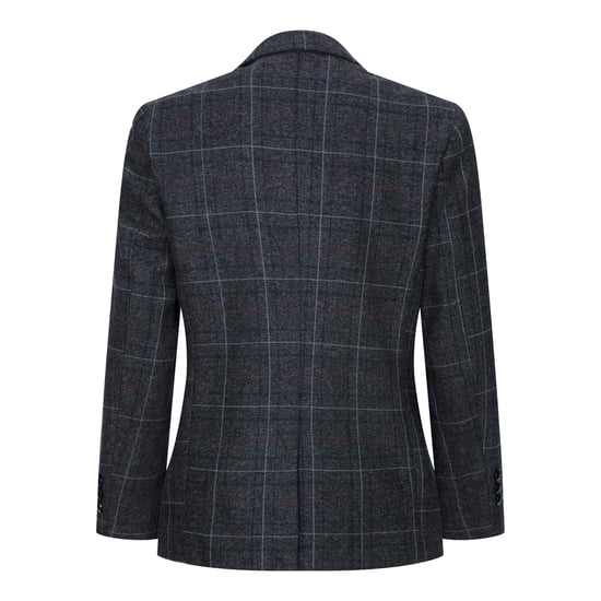 Boys 3 Piece Charcoal Grey Tweed Check Vintage Retro Suit