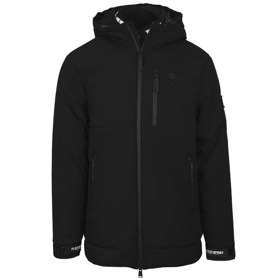 Plein Sport Gepolsterte Kleine Rundlogo Markierte Schwarze Jacke - Image 1