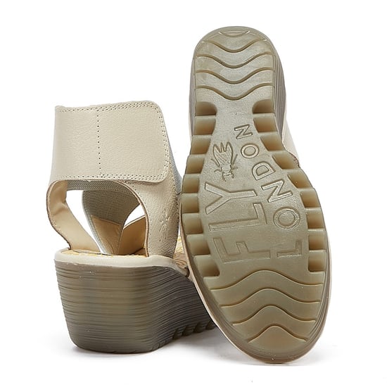 Fly London Yuba Damen Off White Sandalen - Image 4