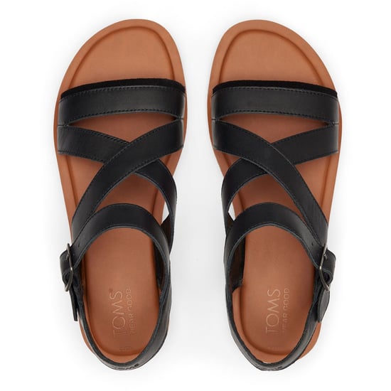 TOMS Sloane 100% Kuh Damen Sandalen in Schwarz - Image 4