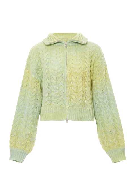 Mymo Strickjacke Damen LIMETTE MINZE - Image 1