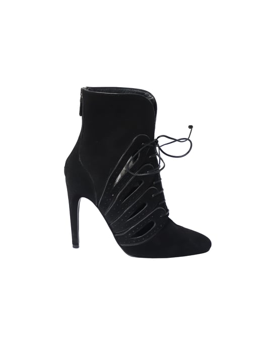 Bottega Veneta Cutout Schnürstiefeletten aus schwarzem Wildleder - Image 1
