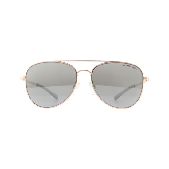 Michael Kors Sunglasses San Diego 1045 11086G Rose Gold Silver Mirror