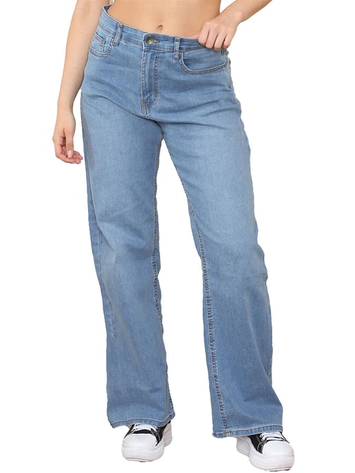Enzo | Womens Wide Leg Jeans - Hellblau - Image 1