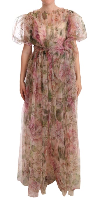 Dolce & Gabbana Floral Print Langärmeliges Maxikleid - Image 1