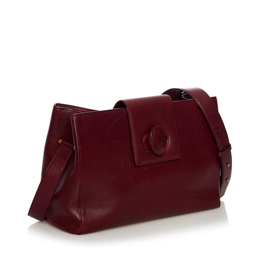 Vintage Cartier Must de Cartier Leather Crossbody Bag Red - Image 2