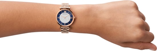 Montre Emporio Armani Gianni T-bar Pour Femmes Ip-rosé AR11423 - Image 3