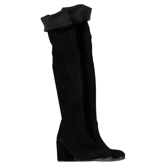 Stuart Weitzman kniehohe Stiefel aus schwarzem Wildleder - Image 3
