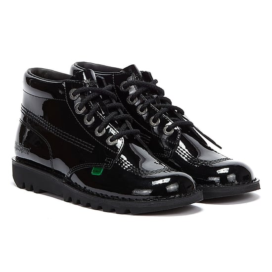 Kickers Kick Hi Womens Patent Stiefel - (Schwarz) - Image 1