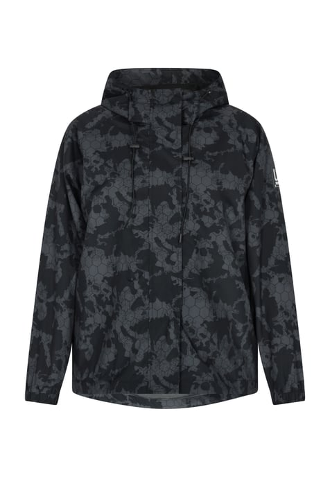 Schmuddelwedda Übergroßer Anorak Damen Dunkelgrau Schwarz Camouflage - Image 1