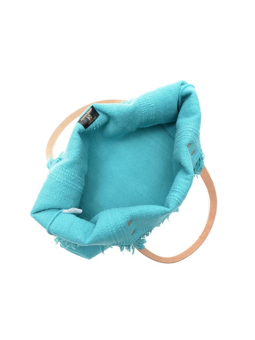 Renata Corsi SS22 RC 601T Turquoise Cuir de vachette Sac - Image 4