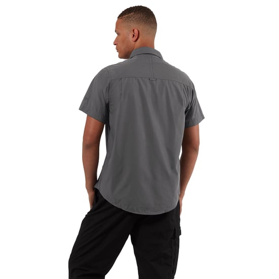Craghoppers Mens Kiwi Short-Sleeved Shirt (Ombre Blue)