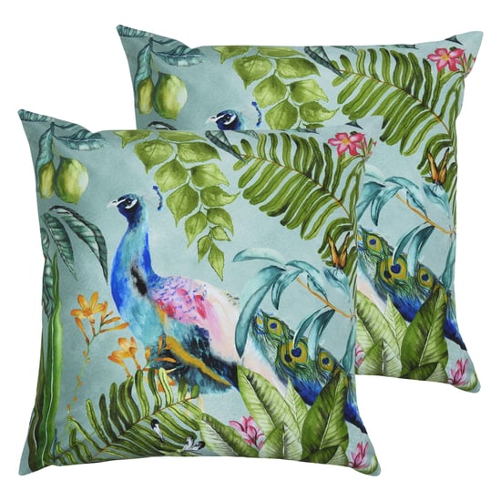 Pfau Gartenkissen (Zwillingspack) - Image 1