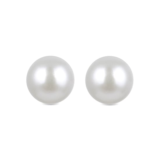 Luxenter Basic earrings in 925 sterling silver and white pearl with 18kt yellow gold finish