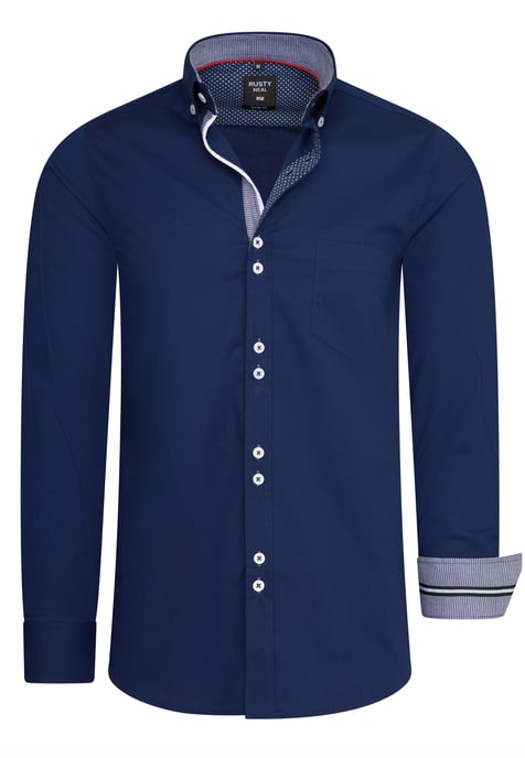 Rusty Neal Overhemd Regular Fit  Blau - Image 1