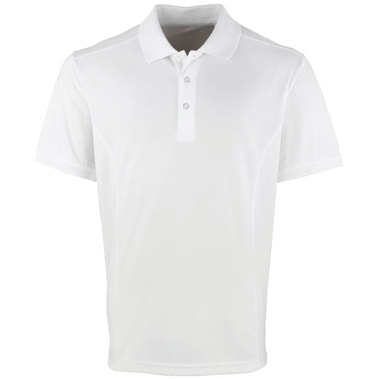 Premier Mens Coolchecker Pique Short Sleeve Polo T-Shirt (Weiß) - Image 1