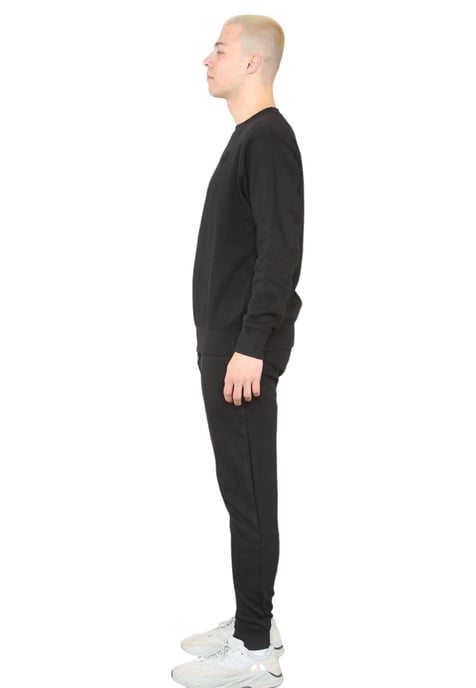 MYT Herren-Trainingsanzug mit Rundhalsausschnitt und gesticktem Logo in Schwarz - Image 3