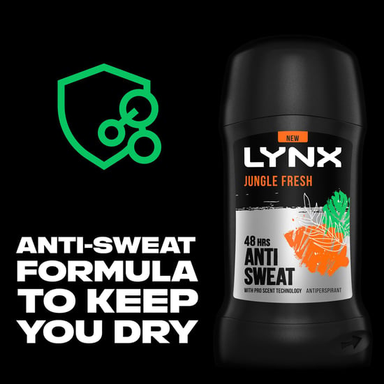 Lynx Anti-Perspirant Deodorant Stick 48H Odour Protection Jungle Fresh 50ml, 3pk